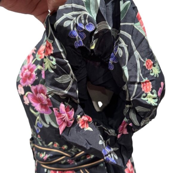 NWT FARM Rio Black Belle Garden Whimsigoth Fairy Girly Botanical Dress (SZ XL) - Picture 9 of 14